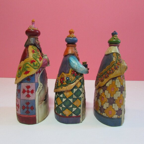 set of 3 wise men Jim Shore Heartwood Creek Christmas ornaments 2004 - Picture 3 of 8